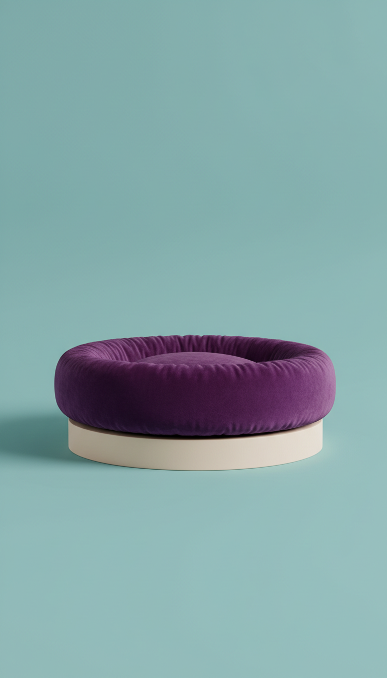 Cama para mascota en terciopelo suave